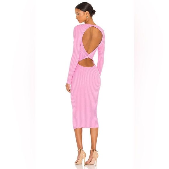 MORE TO COME Laura Open Back Dress in Pink - Picture 1 of 7